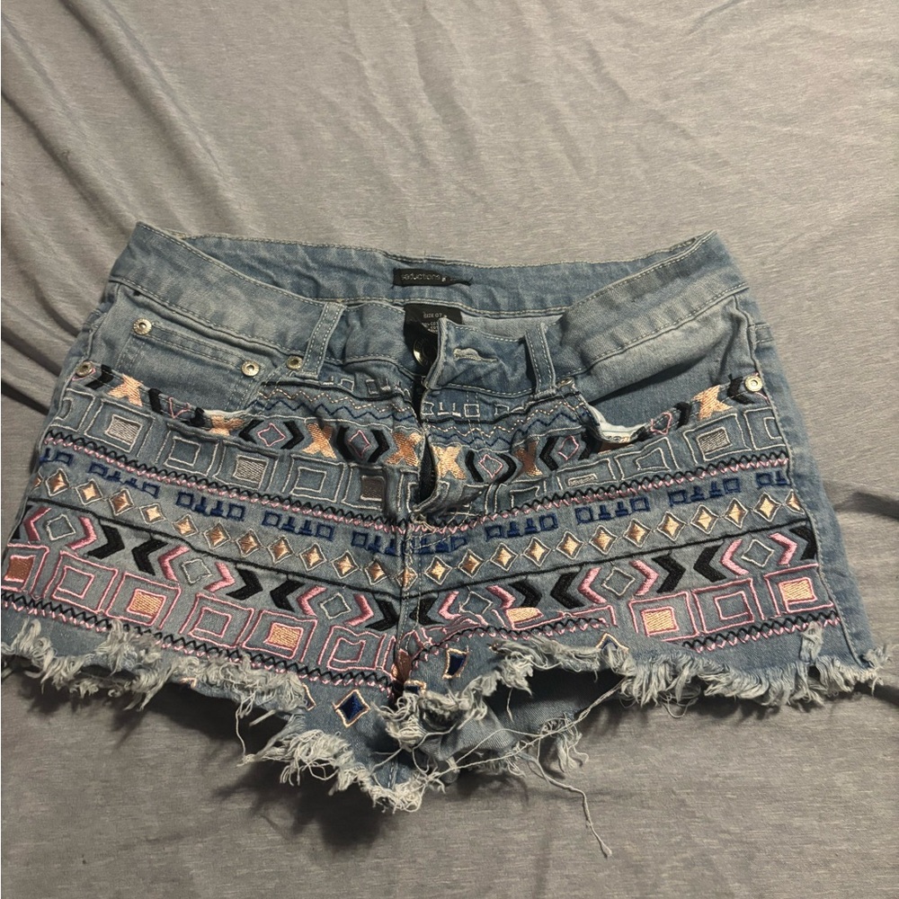 Embroidered Denim Women Shorts